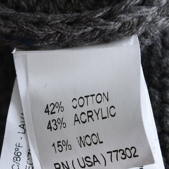 Zara Man Knit Cardigan Sweater Shawl Collar Button Down Gray Cable Knit XL - Picture 7 of 9